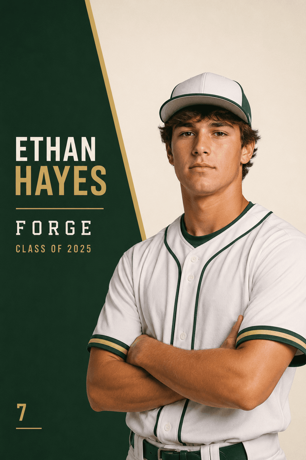 Ethan Hayes Forge 2 by 3 baseball player banner