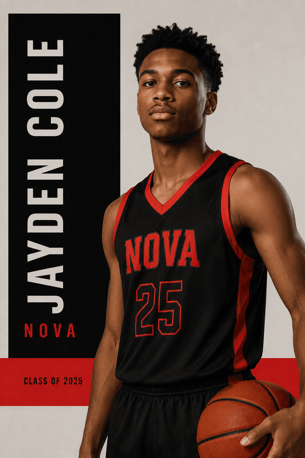 Jayden Cole Nova 2 by 3 basketball player banner